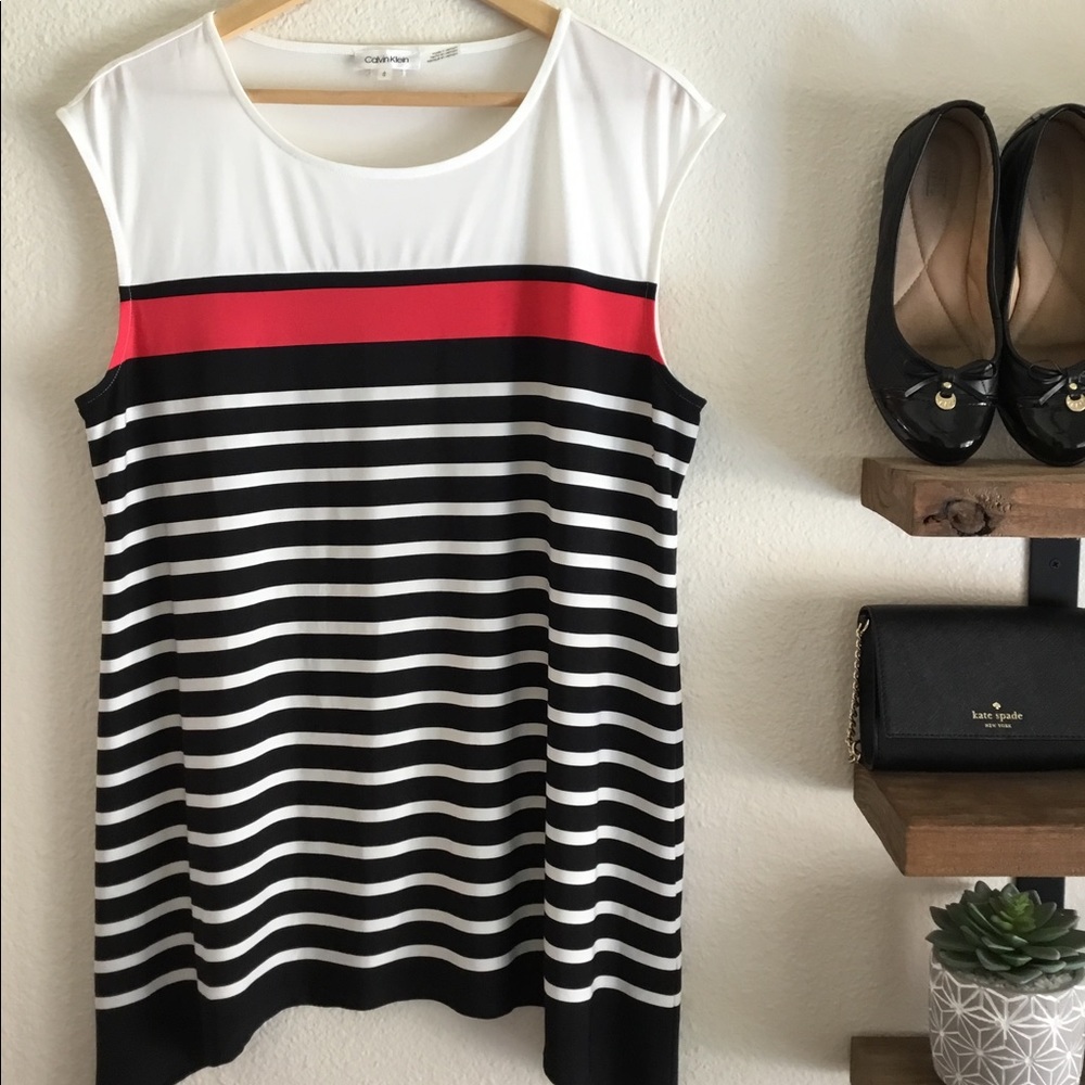 Calvin Klein sleeveless striped top
